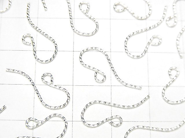 Silver925 ピアスフック19×8mm スパークル 2ペア サムネイル3