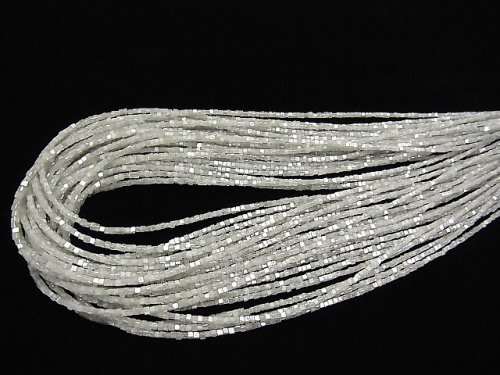 オフホワイトダイヤモンド キューブカット 1連 天然石ビーズの卸問屋 通販ケンケンジェムズ