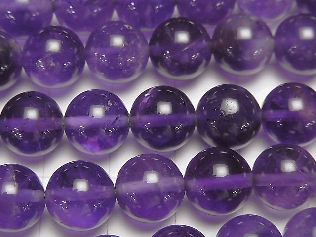 アメジスト（紫水晶） ラウンド10mm 1連｜天然石ビーズの卸問屋・通販ケンケンジェムズ