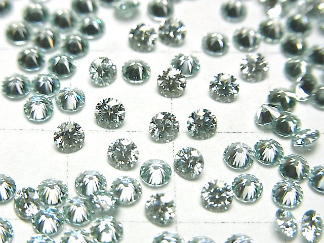 動画】モアサナイトAAA ルース ラウンドファセットカット3×3mm