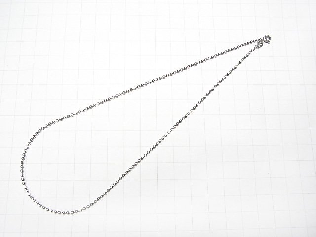 Silver925 カットボールチェーン 1.8mm いぶし 【38cm】【40cm】【45cm