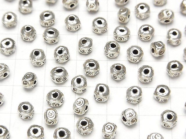 カレンシルバー ロンデル5×5×4mm 3粒｜シルバー925製のビーズから