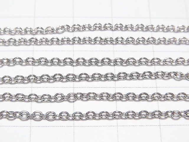 Silver925 小豆(あずき)チェーン 2mm ロジウム 【38cm】【40cm】【45cm】【50cm】【60cm】 ネックレス 1本 -  天然石ビーズ・パワーストーンの卸問屋・通販｜ケンケンジェムズ